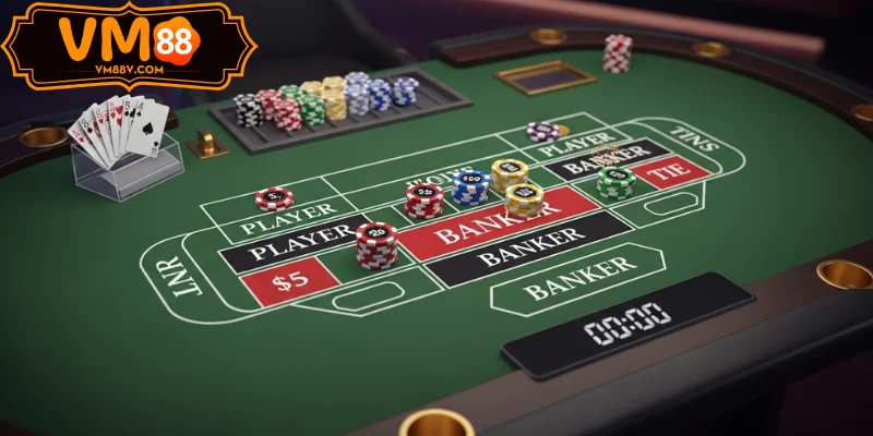 Baccarat Online - Chơi Bài Cào 3 Lá Dễ Thắng Tại VM88 Bàn baccarat online VM88 HD